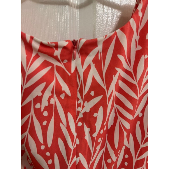 🔵 London Times Red and White Ruffle Sleeve Dress Size 20W NWT - Picture 10 of 11